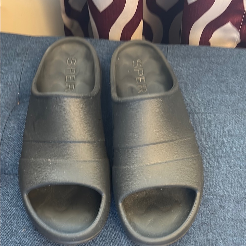 Sperry Charcoal Slide Sandals